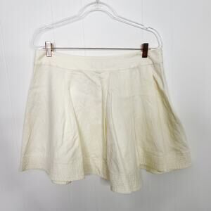 New Derek Lam 10 Crosby Kiana Pleated Asymmetrical Mini Skirt 14 Cotton Linen